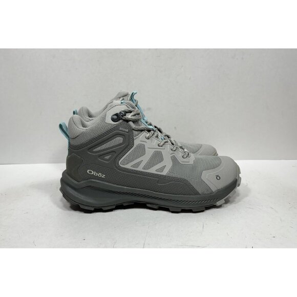 Oboz‎ Katabatic Mid B-Dry Hiking Shoe Gray Blue Waterproof Women’s Size 7